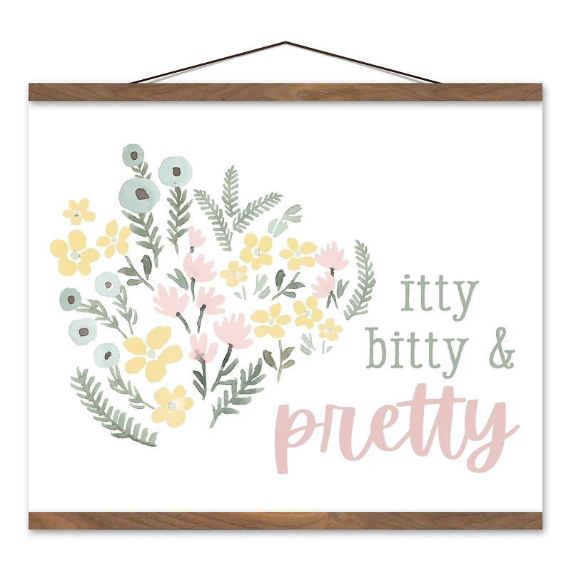Itty Bitty And Pretty 16" x 20" Teak Hanging Canvas