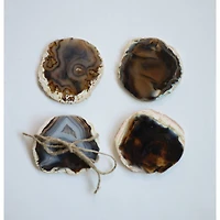 Hello Honey® Brown Agate Coaster Set