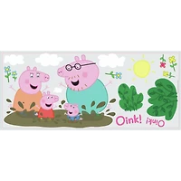 RoomMates Peppa Pig™ Family Muddy Puddles Peel & Stick Giant Wall Decals