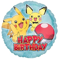 17" Pokemon Pikachu & Pichu Birthday Foil Mylar Balloon