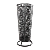 25" Black Ornate Metal Umbrella Stand