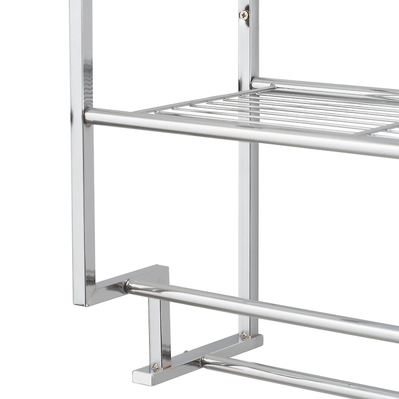 Organize It All 2-Tier Wall Mounted Shelf & Towel Rack 