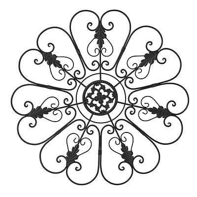 Glitzhome® 23.75" Traditional Iron Scroll Wall Décor