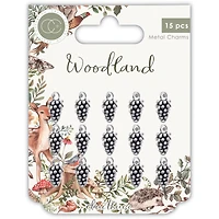 Craft Consortium Woodland Silver Pine Cone Metal Charms
