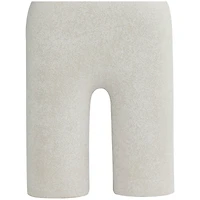 The Novogratz 13" Arched Abstract White Ceramic Vase