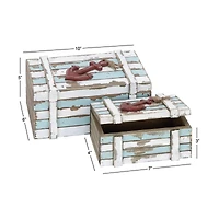 Aquamarine Wood Coastal Anchor Box Set