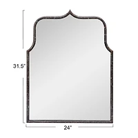 Hello Honey® Distressed Black Modern Farmhouse Metal Framed Wall Mirror