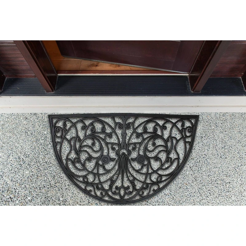 DII® J&M French Arch Half Round Rubber Doormat