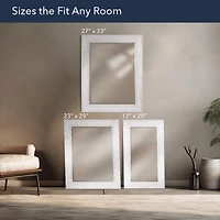 Head West® Textured Chrome Rectangular Wall Vanity Mirror 