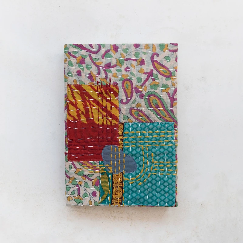 Hello Honey® Patchwork Cotton Kantha Bound Paper Journal