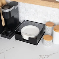 Mind Reader Foundation Collection Black Covered Plate Dispenser