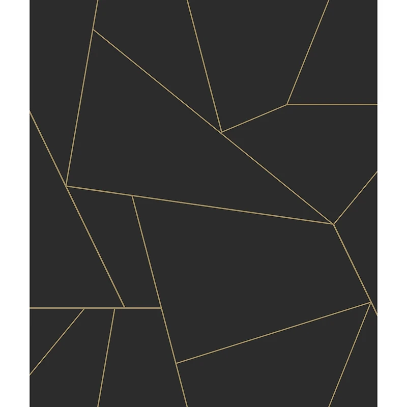 RoomMates Brilliant Black and Gold Peel and Stick Wallpaper. 20.5" x 18-ft roll and covers about 30.75 sq.