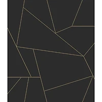 RoomMates Brilliant Black and Gold Peel and Stick Wallpaper. 20.5" x 18-ft roll and covers about 30.75 sq.