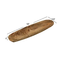 Hello Honey® 12" Natural Boho Oval Wood Tray