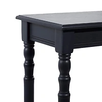 Black Traditional Wood Console Table, 32" x 32"