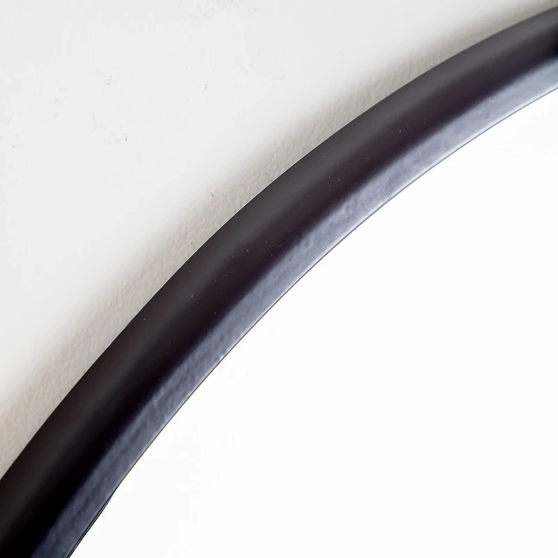 Habitat Adelina 30" Black Circular Wall Mirror