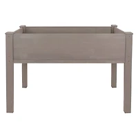 4ft. Brown Wood Raised Garden Bed Planter Box With Liner