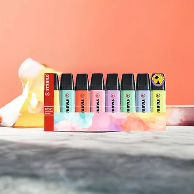 Stabilo® Boss® 8 Color Original Highlighter Set, Pastel