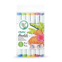 Ohuhu® Honolulu Dual Tip Primary Alcohol Markers, 6ct. 