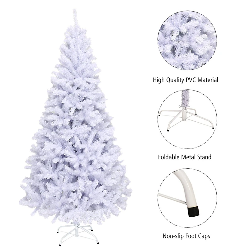 Costway 6ft. Unlit Hinged Pine Artificial Christmas Tree