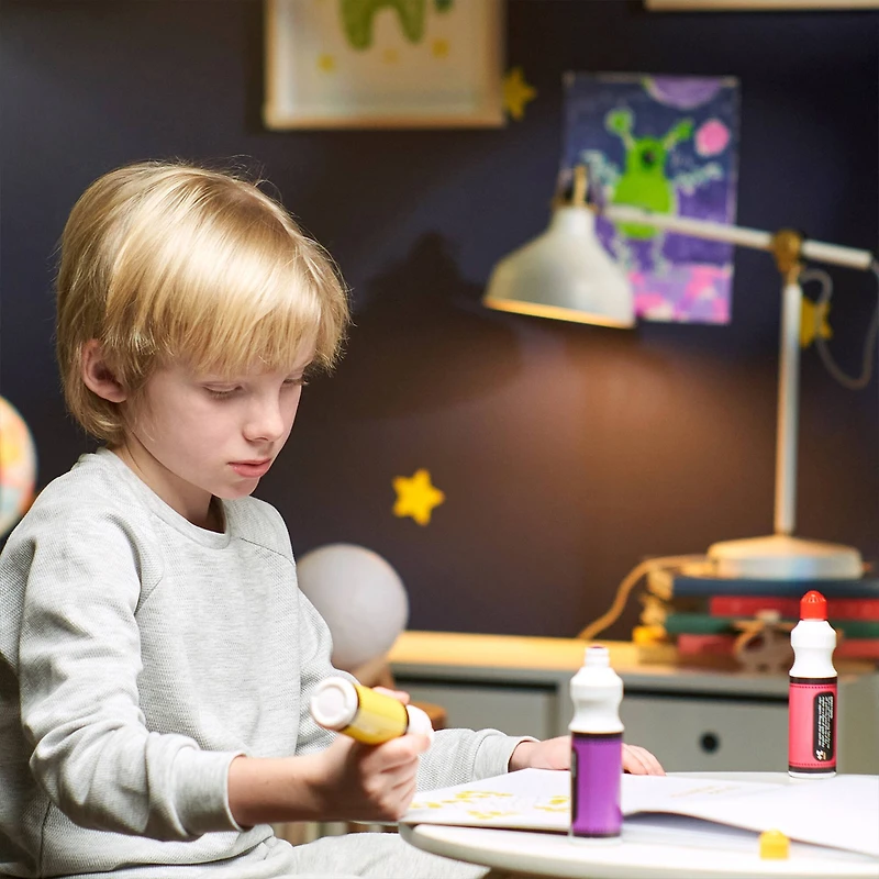 Arteza® Kids Dot Markers 75ml, Activities Dot Marker Book, 7 Pieces