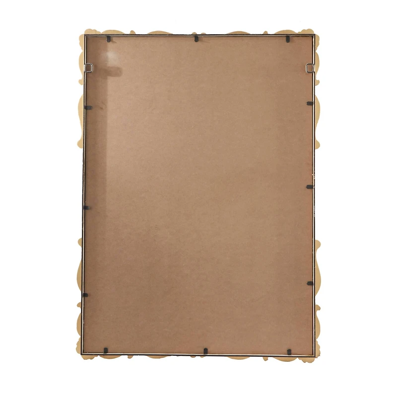 Gold Wood Carved Acanthus Floral Wall Mirror 30" x 2" x 41"