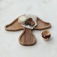 Hello Honey® 13" Mushroom-Shaped Natural Mango Wood Serving Board