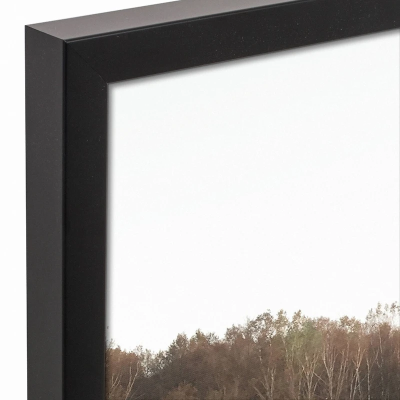 Wheat Field Pathway Black Framed Canvas