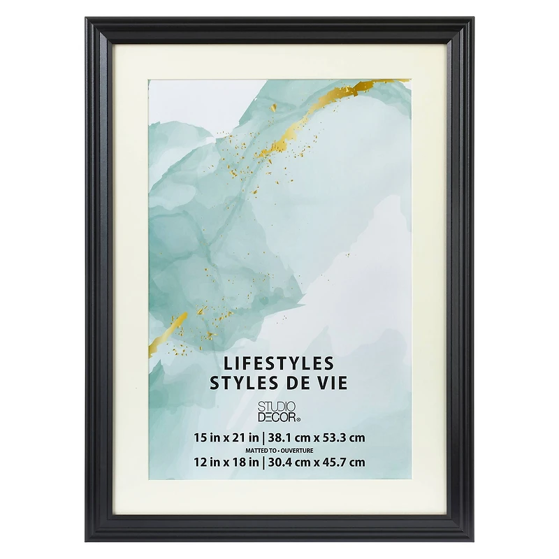 8 Pack: Black 12" x 18" Frame With Mat, Lifestyles™ by Studio Décor®