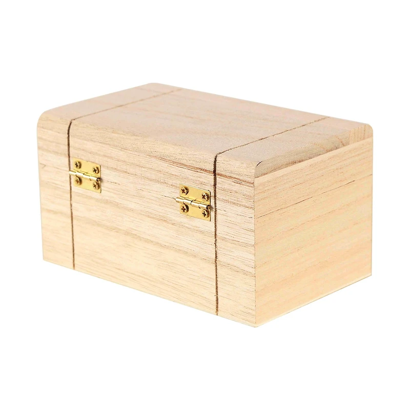 8 Pack: Unfinished Wooden Hinged Box by Make Market®