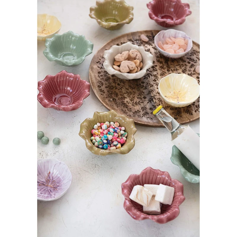 Hello Honey® 15.5" Round Mango Wood Tray with Laser Etched Botanicals