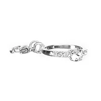 Austrian Crystal Rhodium Ring Charm by Bead Landing™