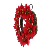 11" Mini Red Poinsettia Wreath by Ashland®