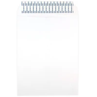JAM Paper 9.5" x 12.5" White Open End Catalog Commercial Envelopes with Peel & Seal Closure