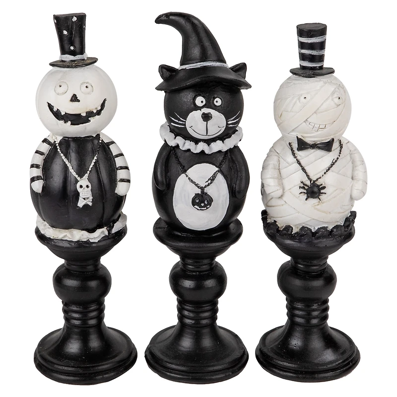 8" Halloween Candlestick Set