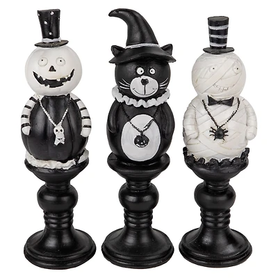 8" Halloween Candlestick Set