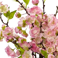 14" Cherry Blossom Arrangement in Glass Vase