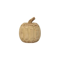 Hello Honey® 5" Hand-Carved Paulownia Wood Pumpkin