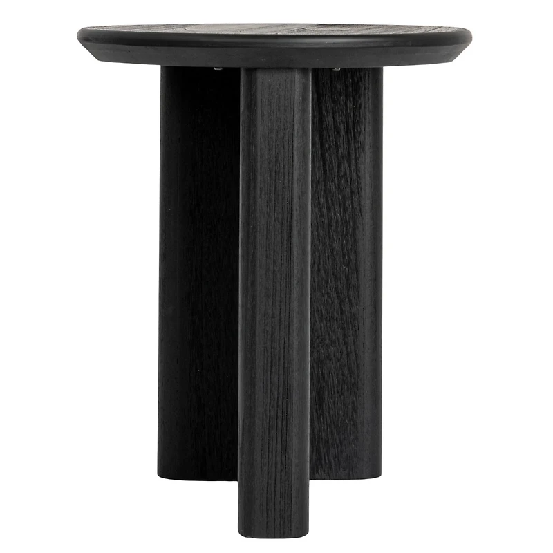 Hello Honey® Black Asymmetrical Fir Wood Round End Table