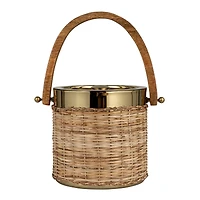 Hello Honey® 3qt. Boho-Chic Rattan & Steel Ice Bucket