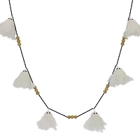 6ft. White Ghost & Wood Bead Garland by Ashland®