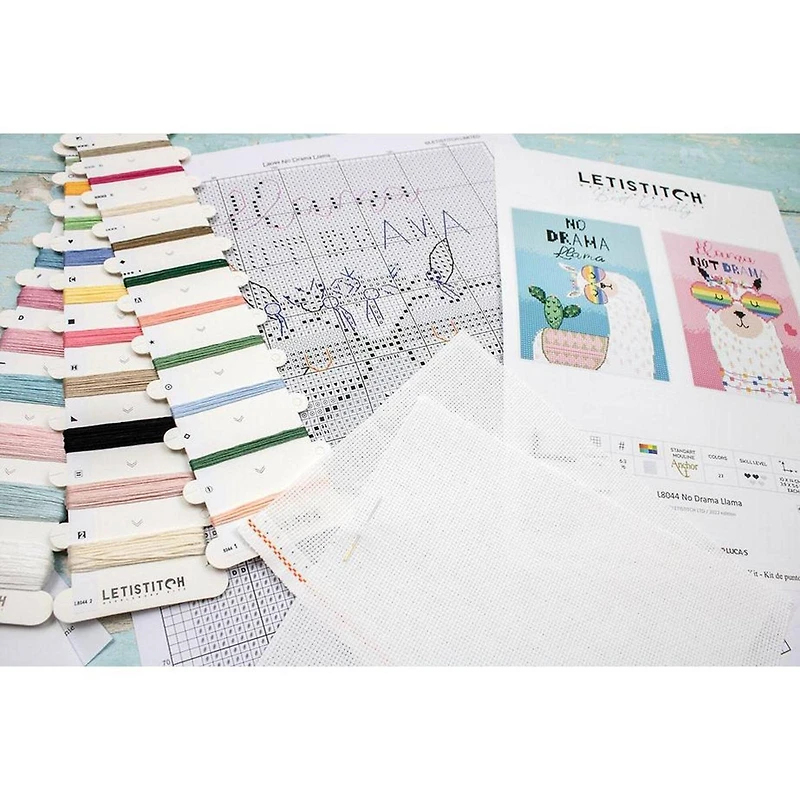 Letistitch No drama Llama Counted Cross Stitch Kit
