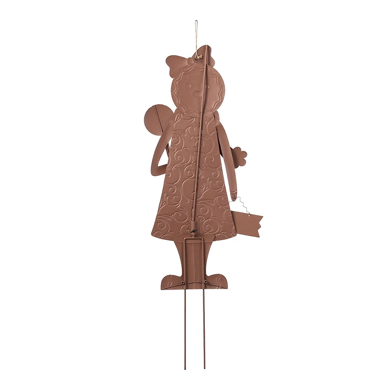 Glitzhome® 36" Metal Christmas Gingerbread Man Yard Stake