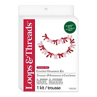 Intermediate Pink & Red Bow Garland Amigurumi Crochet Ornament Kit by Loops & Threads®