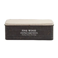 Brown Industrial Metal Storage Bench, 17" x 48"