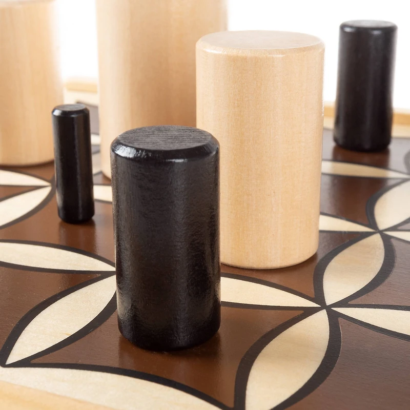 Toy Time Wooden Tabletop 3D Tic Tac Toe Board Game