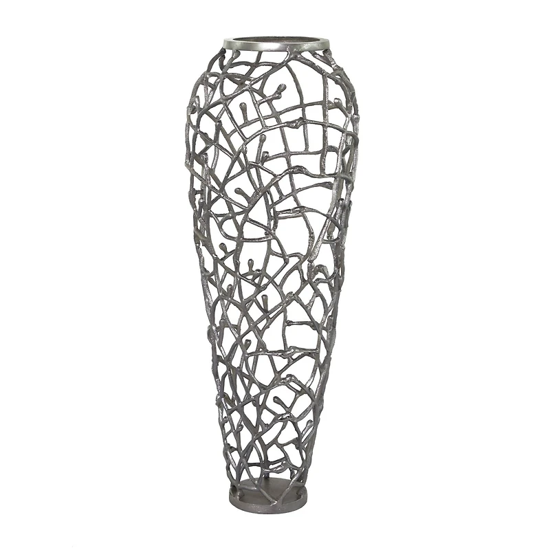 Gold Contemporary Vase, 12" x 12" x 33"