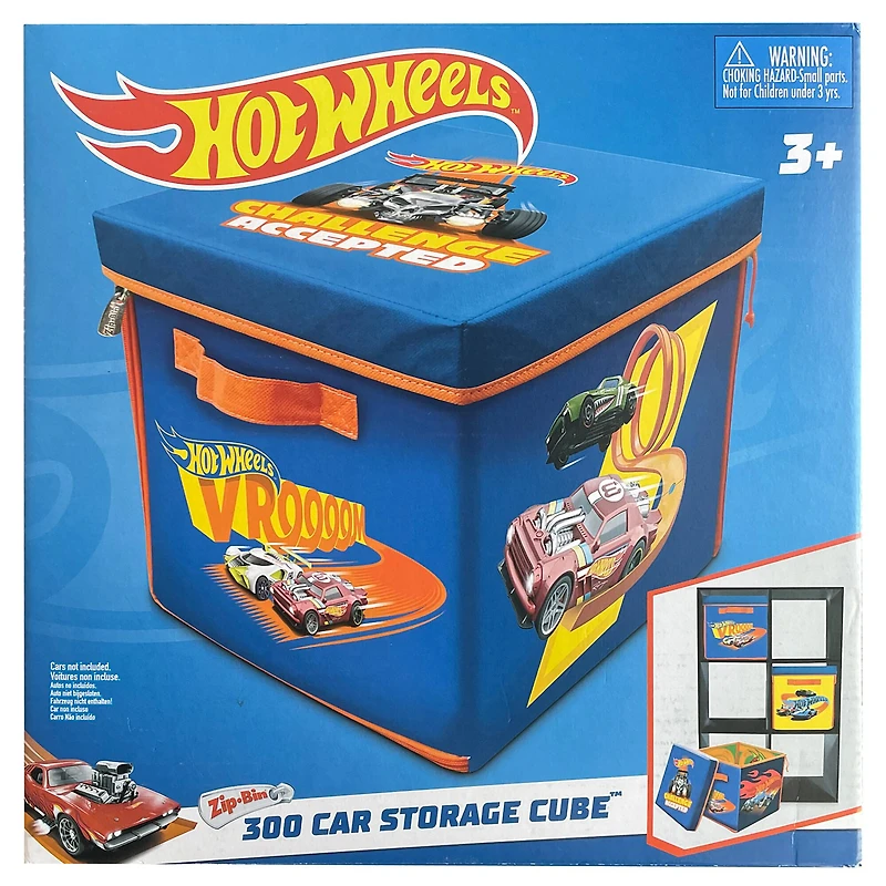 Tara Toy ZipBin Hot Wheels 300 Car Storage Cube & Playmat