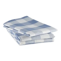 DII® Stonewash Blue Buffalo Check Dish Towels, 3ct.