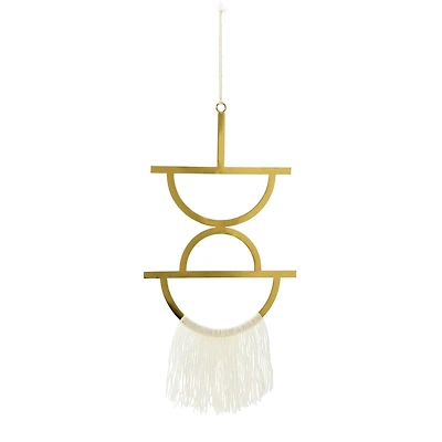Hello Honey® Gold Geometric Metal Wall Hanging with Tassel